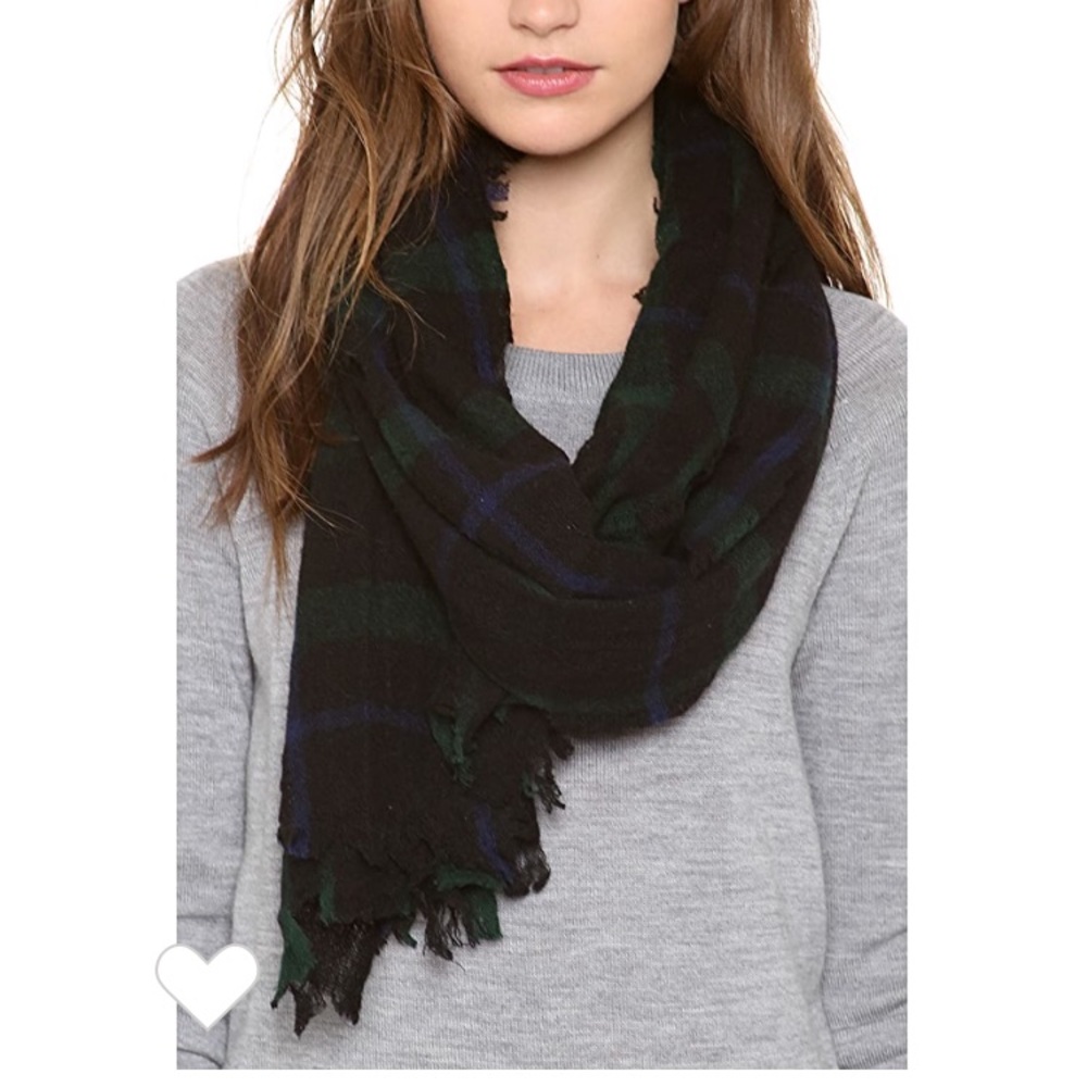 Madewell Open Weave Plaid Scarf